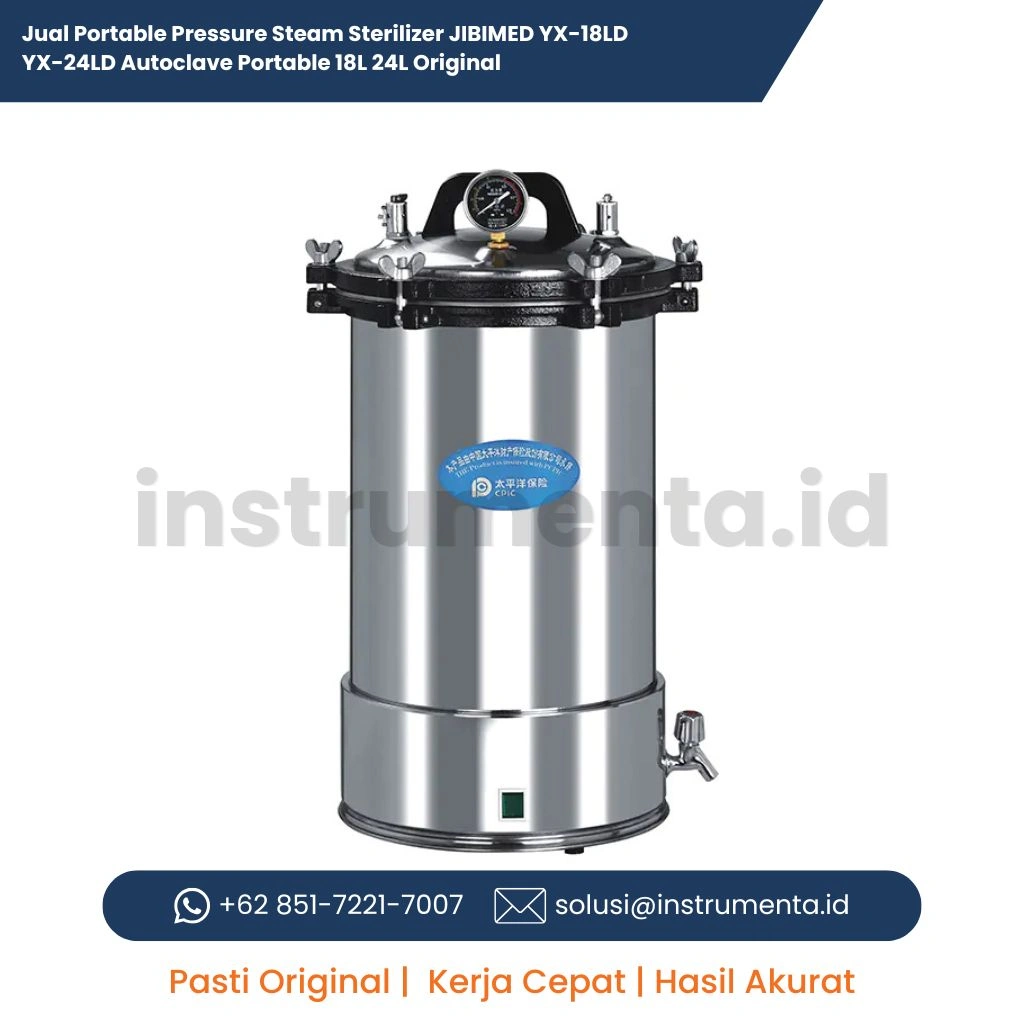 Jual Portable Pressure Steam Sterilizer JIBIMED YX-18LD YX-24LD Autoclave Portable 18L 24L Original
